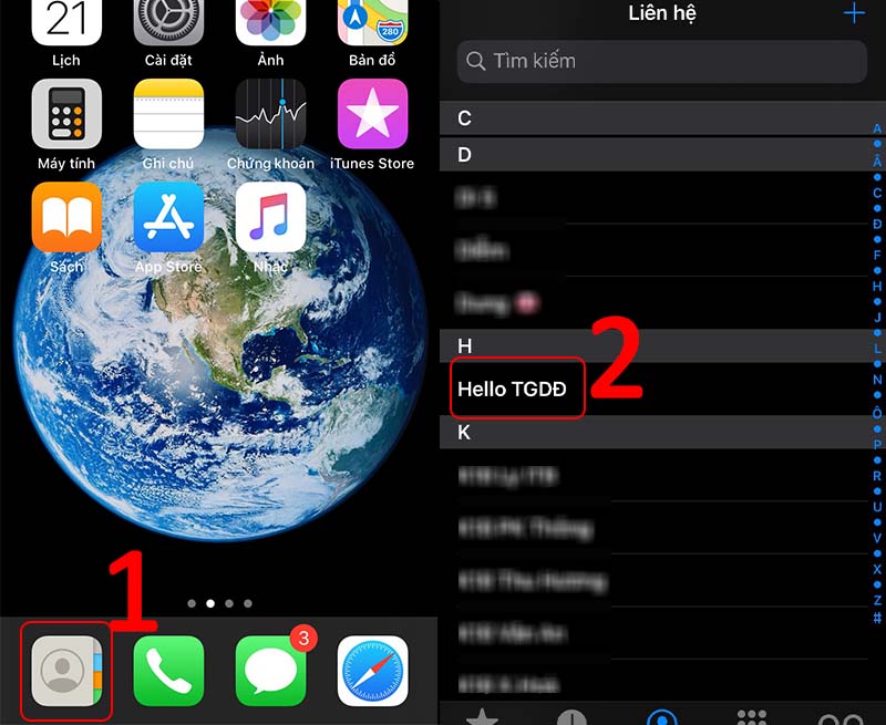 Chọn người bạn cần đặt nhạc chuông
